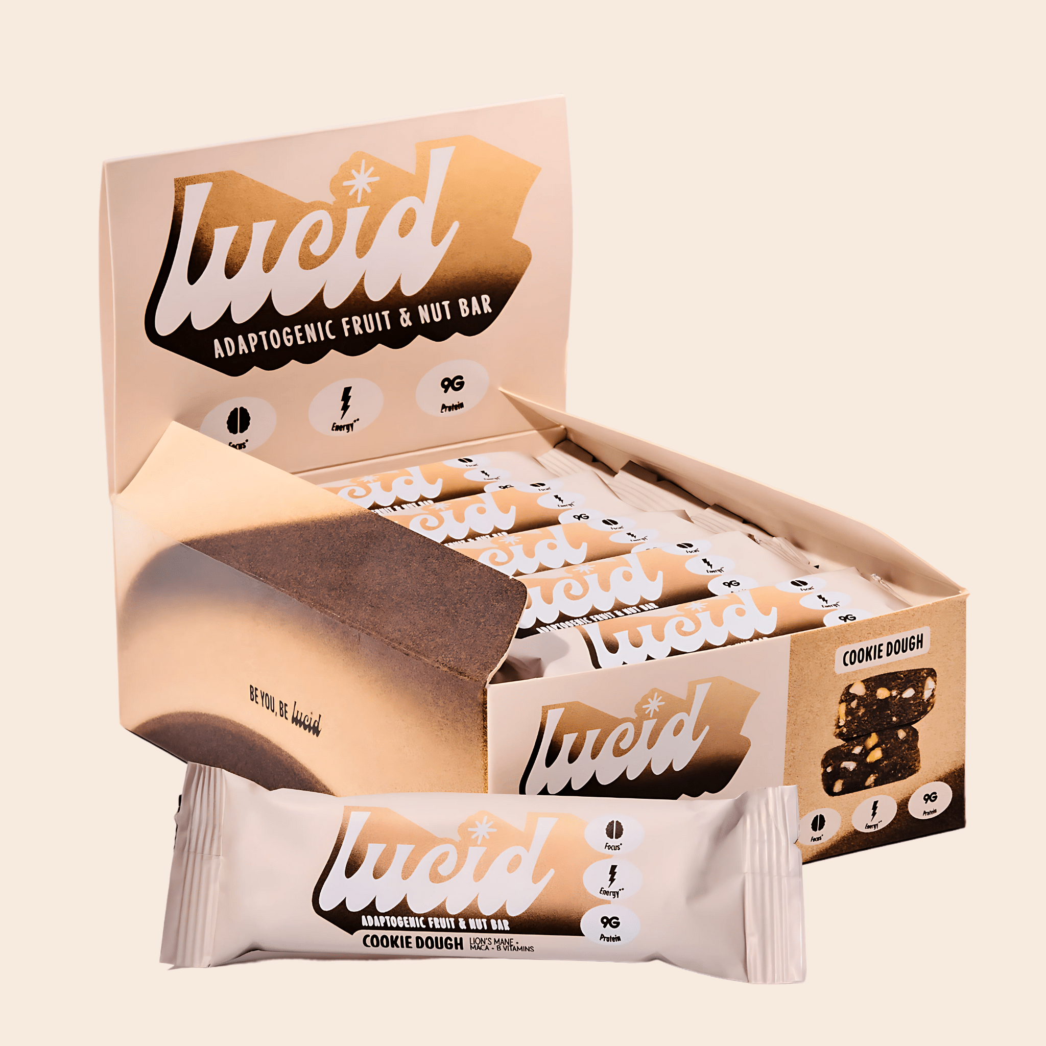 Lucid Bar – Cookie Dough | Energy & Focus - LucidLucidSnack BarLucid Bar – Cookie Dough | Energy & Focus