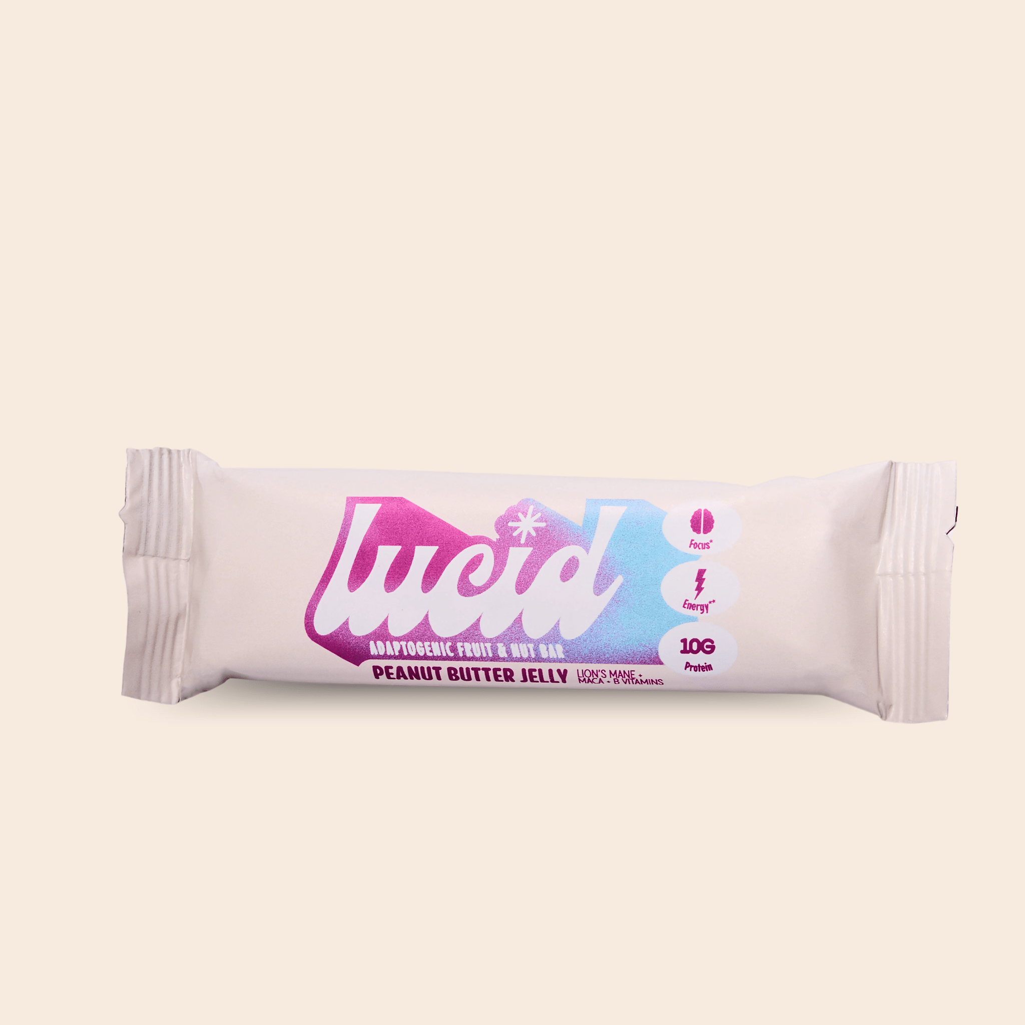Lucid Bar – Peanut Butter Jelly | Energy & Focus - LucidLucidSnack BarLucid Bar – Peanut Butter Jelly | Energy & Focus