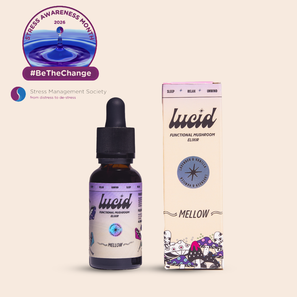 Mellow Mushroom Elixir Supplement – Natural Calm & Sleep Support | Lavender & Vanilla | 30ml