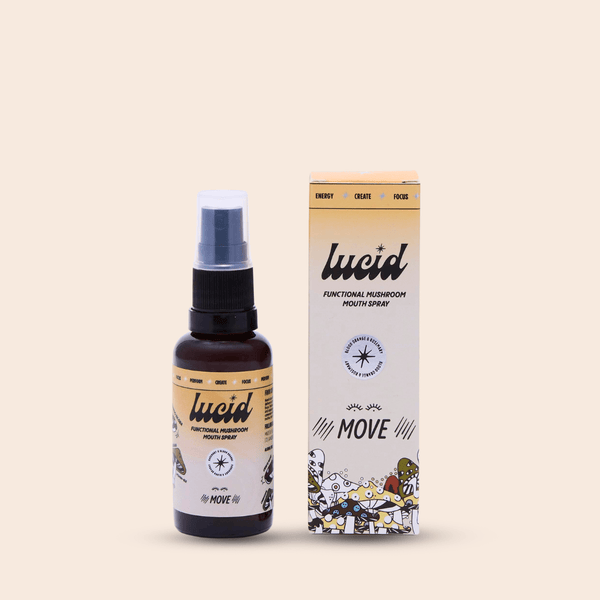 Move Mushroom Elixir Supplement – Natural Energy & Focus | Blood Orange & Rosemary | 30ml - LucidLucidMouth SprayMove Mushroom Elixir Supplement – Natural Energy & Focus | Blood Orange & Rosemary | 30ml